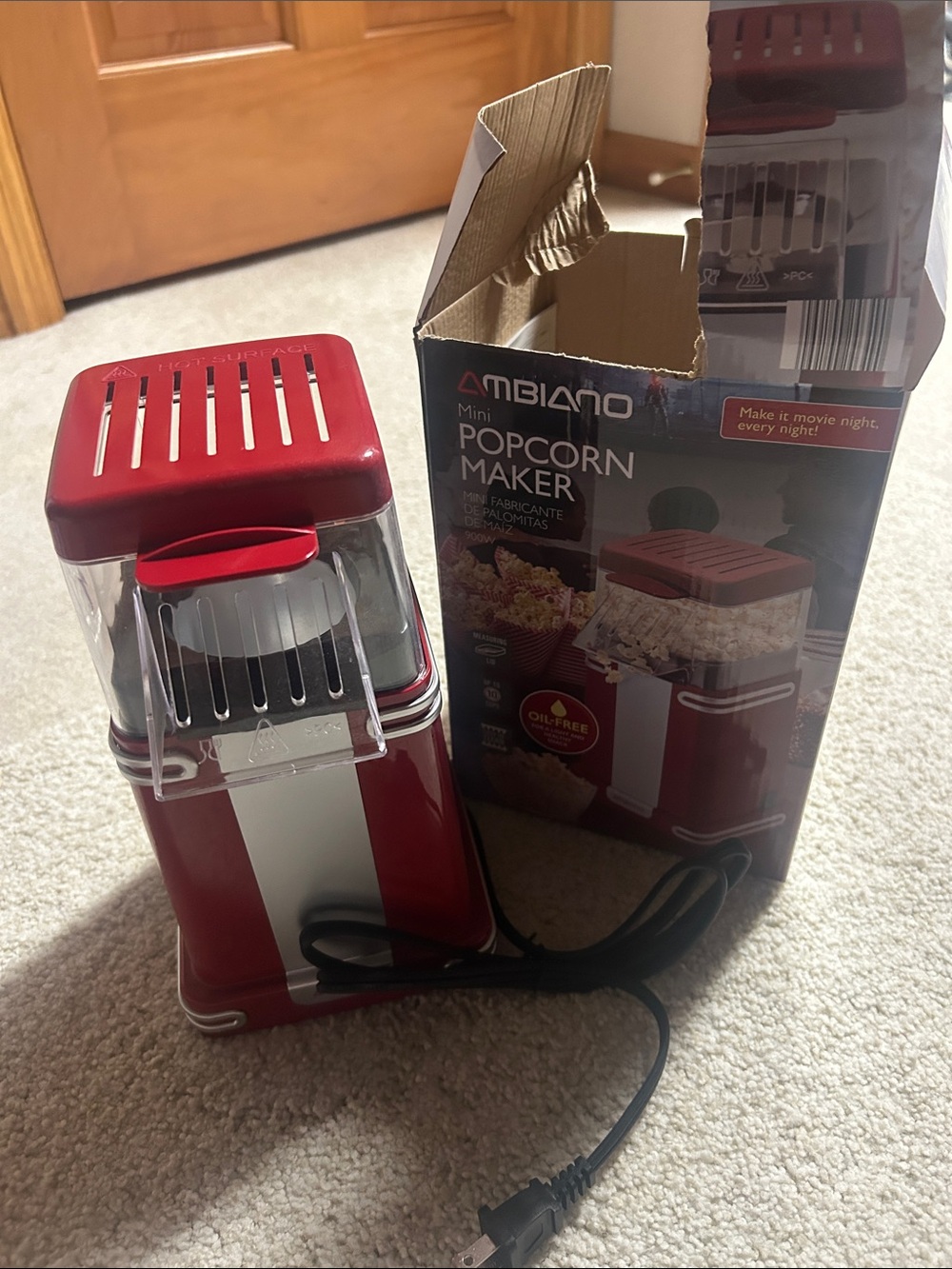 Red Mini Popcorn Maker